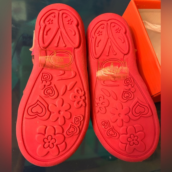 Jelly Beans Fuschia Real Style Sandal with Flower Embellishment Toddler Size 8 - Picture 5 of 5